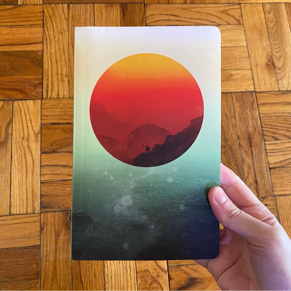 Artistic Bohemian Travel Cover Notebook with Lined Pages
